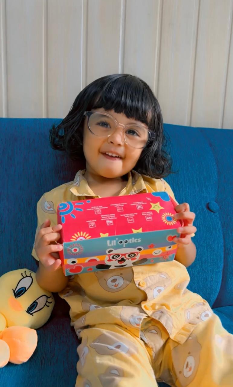 Lil'Light Grey Doctor-Backed Zero Powered Blu-Ray Glasses